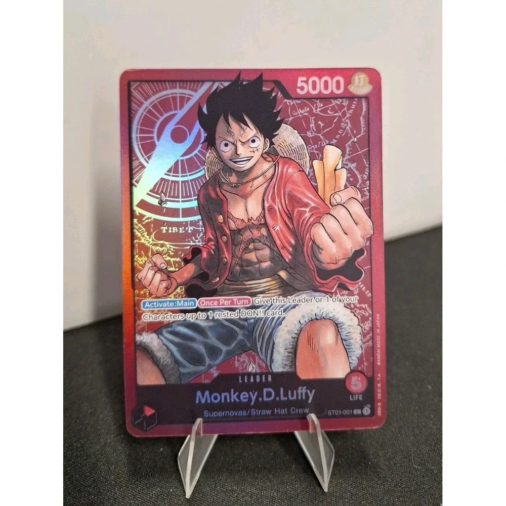 2022 One Piece Monkey D. Luffy LEADER ST01-001 holo FOIL errata
